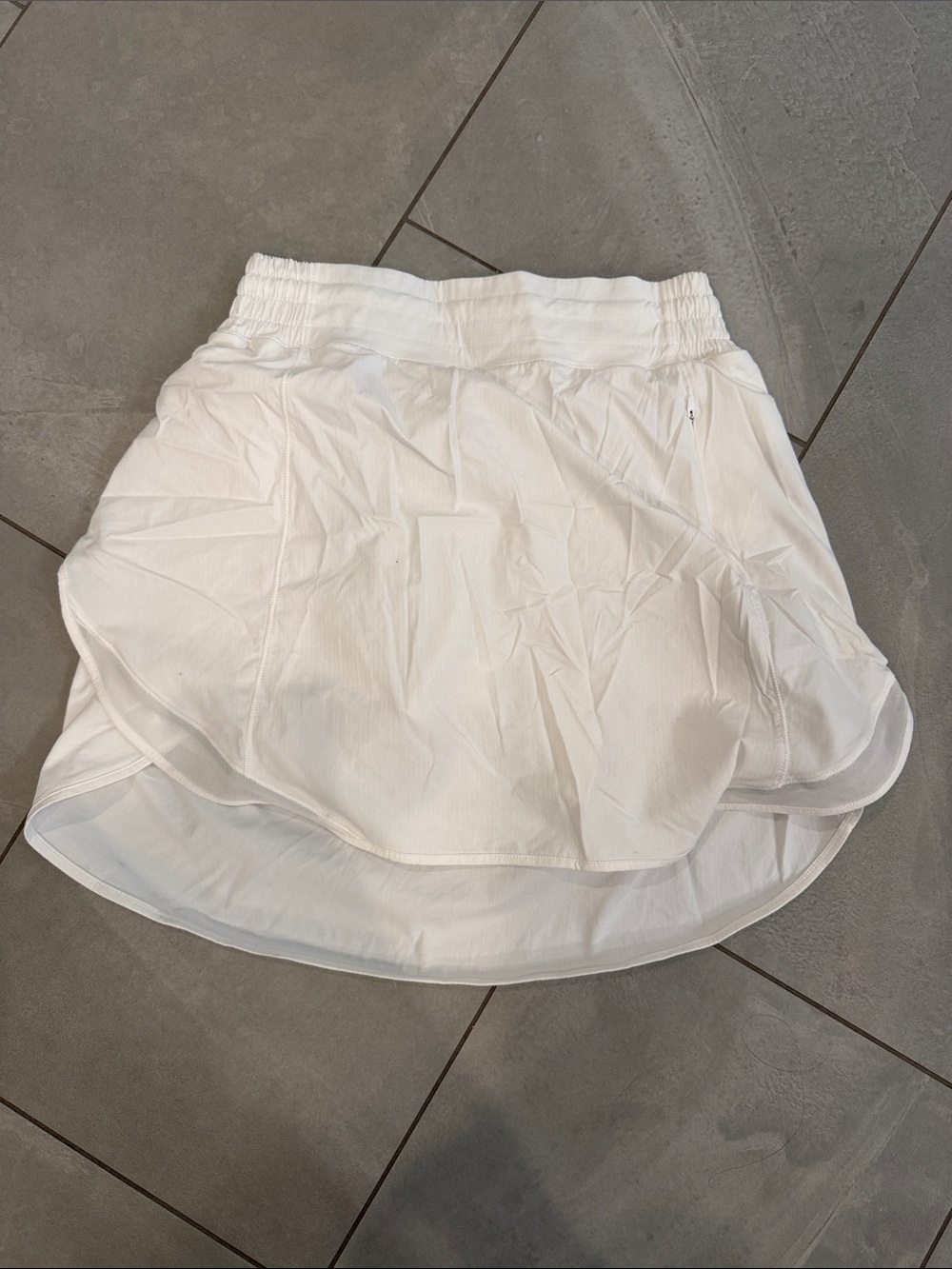 Lululemon White Women's Athletic Skort with Overlap Hem
